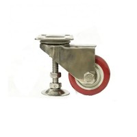 75mm Leveling Adjustable PU Stainless Steel Caster