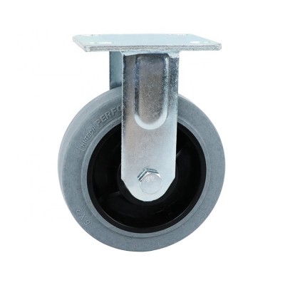 100mm 125mm 150mm 200mm heavy duty electrically conductive fixed gray tpr caster wheels