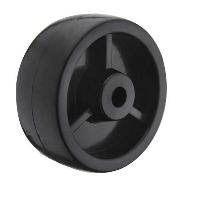 Hot sell durable customized size black 2 3 4 inch plastic wheels