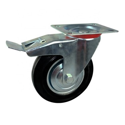 WBD Waste bin solid rubber wheel casters garbage bin wheel trolley wheels for dustbin