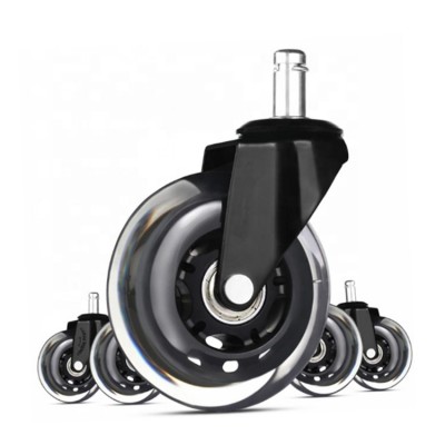 High quality office chair replacement caster wheels pu transparent castor kit