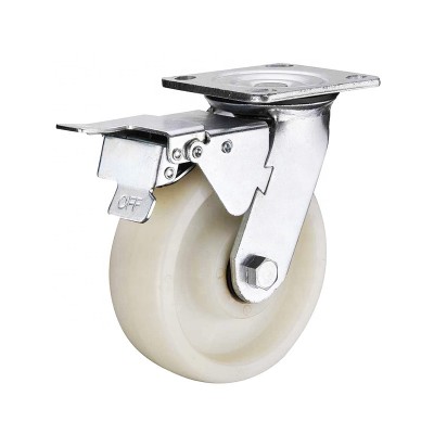 Wholesale galvanized white nylon caster wheels 6inch for industrial