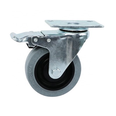 WBD 75mm 100mm 125mm medium duty swivel lock electrically conductive caster wheels