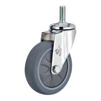 ball bearing caster furniture wheel with stopper with thread