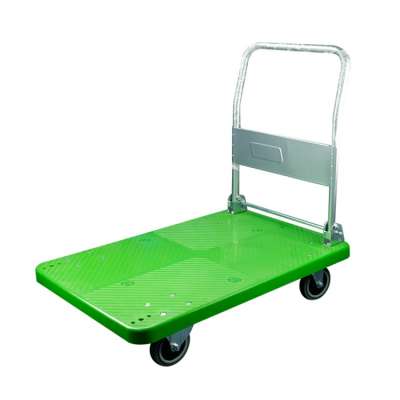 WBD High quality 500kg plastic industrial handle platform trolley