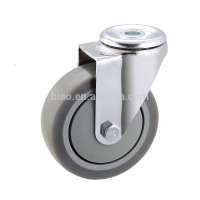 Shopping cart bolt swivel casters PU or PVC wheel,bolt swivel casters