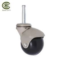 50mm Black TPR Casters Furniture Ball Rubber Caster For Carpet Castors