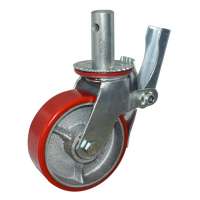 WBD 8 inch heavy duty pu mobile scaffolding caster wheel with brake