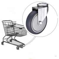 Wholesale good price caster wheels 125 mm x 32 mm brake cable 6 inch cart wheels