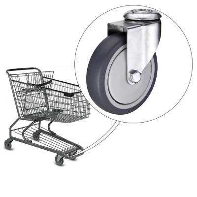 wholesale supermarket 100kg 4 inch shopping cart wheel caster