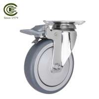 5 Inch Heavy Duty All Swivel Caster Steel Stainless Casters With Swivel Lock