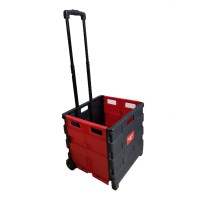 2 Wheel Plastic Shopping Folding Convenient Cart